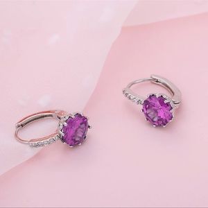 Round Simulated Diamond Wedding Huggie Hoop Earrings 14k White Gold Fini…